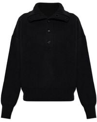 Ami Paris - Wool Sweater With Collar - Lyst