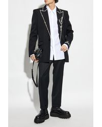 Balmain - Wool Blazer With Appliqués - Lyst