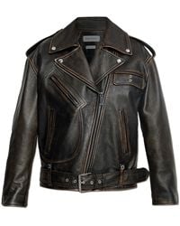 McQueen - Leather Jacket - Lyst