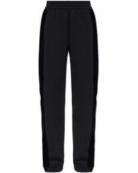 Emporio Armani - Sweatshirt With Side Stripes And A Velvet Finish - Lyst