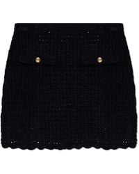 Ganni - Short Skirt With Decorative Flaps - Lyst