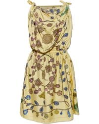 Versace - Silk Dress With "Broken Jewels" Print - Lyst