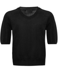 Moncler - Sweater With Short Sleeves, - Lyst