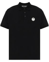 Palm Angels - Cotton Polo Shirt With Appliquéd Logo - Lyst