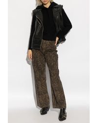 AllSaints - Leather Vest Billie - Lyst