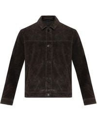 AllSaints - Suede Jacket 'Nates' - Lyst