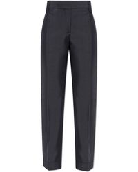 Versace - Wool Pleated Trousers - Lyst