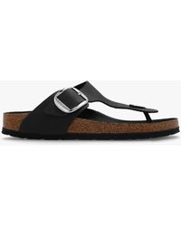 Birkenstock - Black 'gizeh Big Buckle' Slides - Lyst