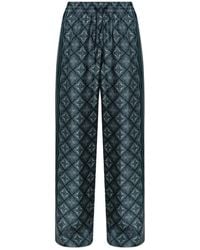 CASABLANCA - Silk Monogram Wide-Leg Pants - Lyst