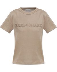 Paul & Shark - T-Shirt With Embroidered Logo - Lyst