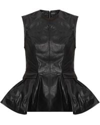 ROTATE BIRGER CHRISTENSEN - Leather Sleeveless Top - Lyst
