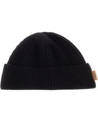 Ami Paris - Wool Beanie With Sewn Logo - Lyst