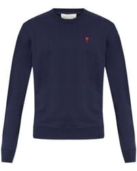 Ami Paris - Sweatshirt With Embroidered Logo - Lyst