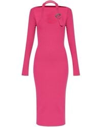 Versace Jeans Couture - Ribbed Bodycon Dress - Lyst