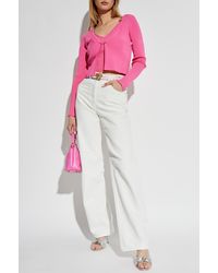 Versace - Cardigan With Safety Pin Fastening - Lyst