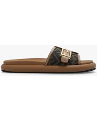 Louis Vuitton Shearling Slides - Black Sandals, Shoes - LOU714087