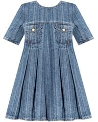 Ganni - Denim Dress With Darts - Lyst
