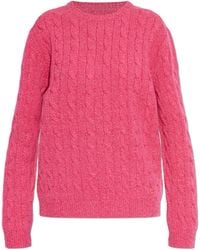 Valentino Garavani - Wool Sweater With Decorative Knit - Lyst