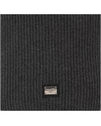 Dolce & Gabbana - Logo Plaque Wool Scarf - Lyst
