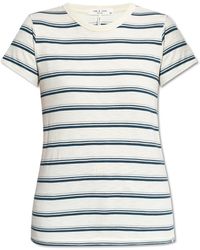 Rag & Bone - T-Shirt With A Striped Pattern - Lyst