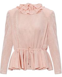 Chloé - Silk Top With Floral Motif - Lyst