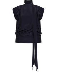 Lanvin - Asymmetrical Cut Top - Lyst