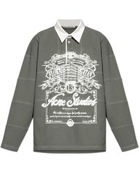 Acne Studios - T-Shirt With A Collar - Lyst