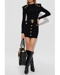 Balmain - Skirt With Decorative Buttons - Lyst