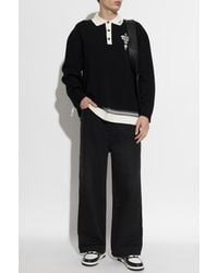 Amiri - Wool Long-Sleeved Polo Shirt - Lyst