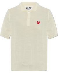 COMME DES GARÇONS PLAY - Wool Polo With Patch - Lyst