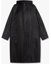 Balenciaga - Hooded Coat - Lyst