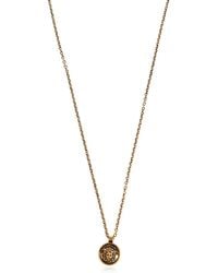 Versace - Brass Necklace With Pendant - Lyst