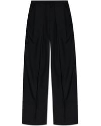 Balmain - Wool Wide-Leg Trousers - Lyst