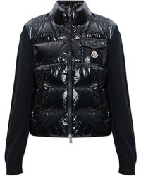Moncler - Cardigan With A Down Front - Lyst