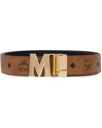MCM - Belt With Logo - Lyst