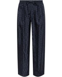 KENZO - Wide-Leg Silk Trousers - Lyst