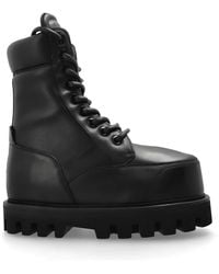 McQueen - Leather Wedge Ankle Boots - Lyst