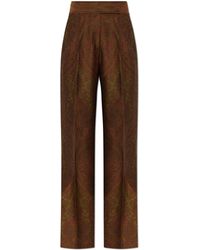 Etro - Patterned Crease Trousers - Lyst