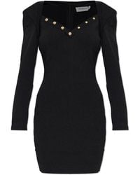 Balmain - Dress With Shoulder Pads - Lyst