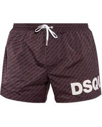 DSquared² - Swim Shorts With Monogram - Lyst