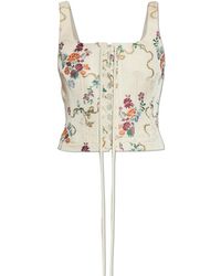 McQueen - Top With A Floral Motif - Lyst