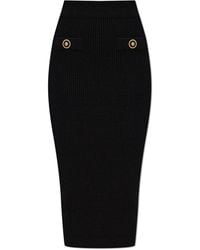 Balmain - Pencil Skirt With Pockets - Lyst