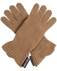 Moschino - Gloves With Logo Patch - Lyst