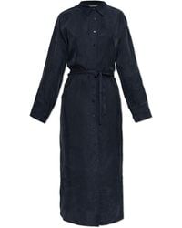 AllSaints - 'Yurra' Midi Shirt Dress - Lyst