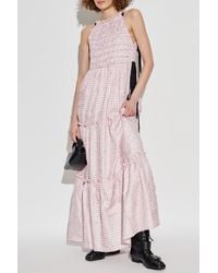 Ganni - Dress With A Check Pattern - Lyst