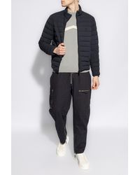 Emporio Armani - Quilted Jacket With Standing Collar, - Lyst
