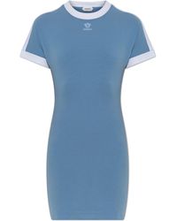 Versace - Dress With Embroidered Logo - Lyst