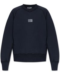 Dolce & Gabbana - Sweatshirt With Logo Patch - Lyst
