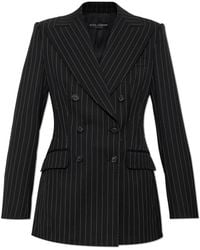 Dolce & Gabbana - Wool Blazer With Single Vent - Lyst