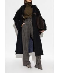 Etro - Wool Coat With Hood - Lyst